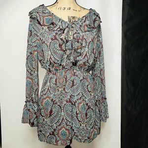 Paisley pattern romper